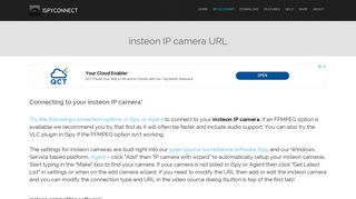 Connect to insteon IP cameras