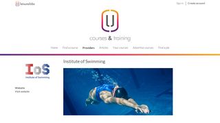 Courses with Institute of Swimming - Leisure Jobs