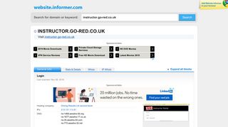 instructor.go-red.co.uk at Website Informer. Login. Visit Instructor Go ...