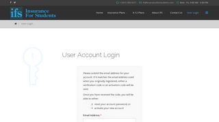 User Account Login - Insurance For Students