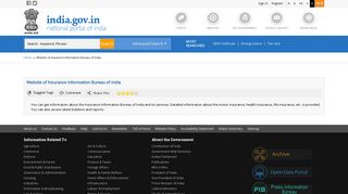 Website of Insurance Information Bureau of India | National Portal of ...
