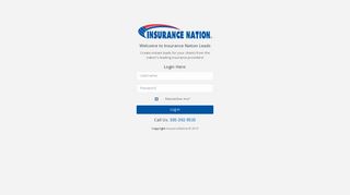 Insurance Nation Leads: Log in