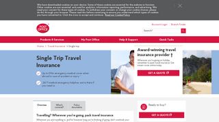 Single Trip Travel Insurance | Post Office®