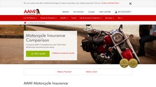 Motorcycle Insurance cover - AAMI