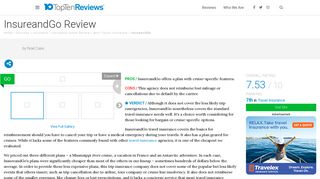 InsureandGo Review - Pros, Cons and Verdict - Top Ten Reviews