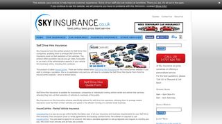 Self Drive Hire Insurance - Sky Insurance
