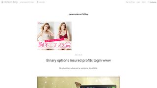 Binary options insured profits login www - camprosigncont's blog