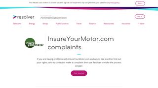 Resolve your InsureYourMotor.com Complaints for free | Resolver