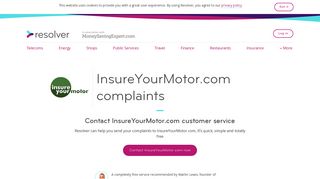 InsureYourMotor.com Complaints Email & Phone | Resolver