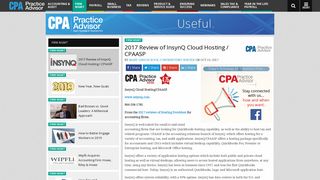 2017 Review of InsynQ Cloud Hosting / CPAASP | CPA Practice Advisor