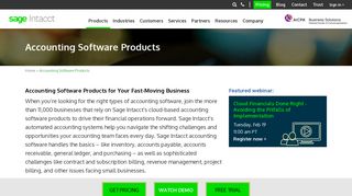 Accounting Software Products | Sage Intacct