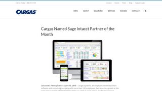 Cargas Named Sage Intacct Partner of the Month | Cargas Systems