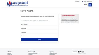 Travel Agent Portal - Cambodia Airways