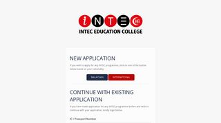 Online Application | INTEC Education College