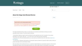 About the Intego Auto-Renewal Service – Intego Support