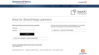SimonsVoss SmartIntego | Partner Log In