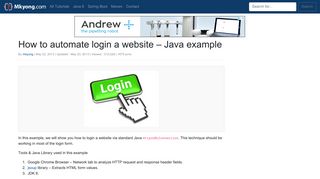 How to automate login a website – Java example – Mkyong.com