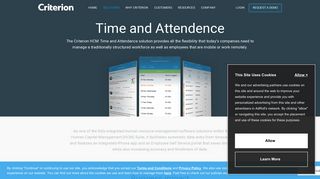 Time and attendance | Criterion