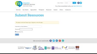 Submit Resources - Integrated Treatment Services