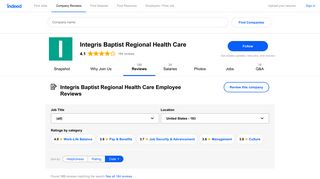 Integris Baptist Regional Health Care Pay & Benefits reviews ... - Indeed