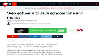 Web software to save schools time and money | ZDNet