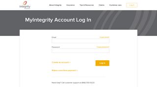 Account Login | Integrity Insurance