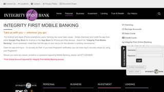 Integrity First Mobile Banking - Integrity First Bank