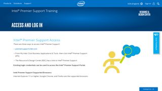 Intel® Premier Support: Access and Login