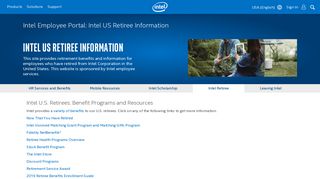 Intel US Retiree Information
