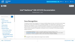 Face Recognition | Intel® Software - Intel® Developer Zone