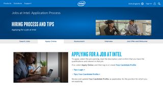 Jobs at Intel: Application Process