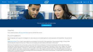 Jobs at Intel: Candidate Help