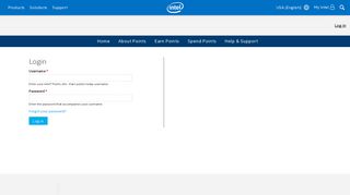 Log in | Intel® Points site - Earn points today