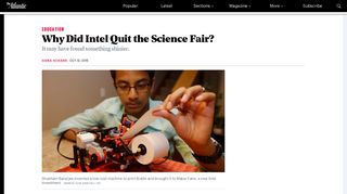 Why Intel Ended Its Relationship With the Science Talent Search - The ...