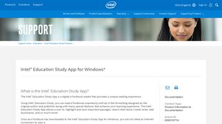 Intel® Education Study App for Windows*