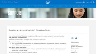 Creating an Account for Intel® Education Study
