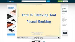 Intel® Thinking Tool Visual Ranking Laptop Institute Carol Greco June ...