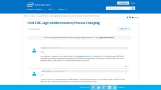 Intel XDK Login (Authentication) Process Changing
