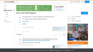 Error Intel XDK Register - Stack Overflow