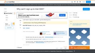 Why can't I sign up to Intel XDK? - Stack Overflow