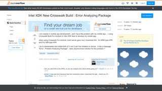 Intel XDK New Crosswalk Build : Error Analyzing Package - Stack ...