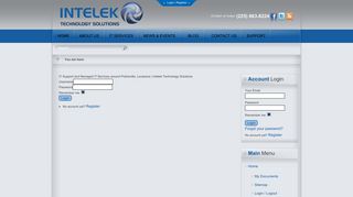 Account Login - Intelek Technology Solutions