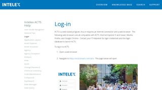 Login — Intelex ACTS Knowledge Center
