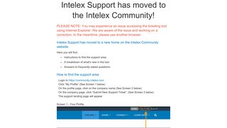 Intelex Support has moved to the Intelex Community! - Formatted ...