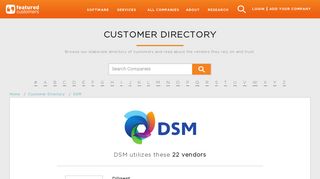 Business Software used by DSM - FeaturedCustomers