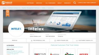 200 Companies that are using Intelex Quality Management Software