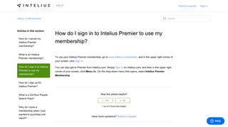 How do I sign in to Intelius Premier to use my membership? – Intelius