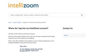 IntelliZoom | Where do I log into my IntelliZoom accou...