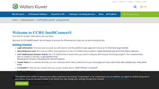 CCH® IntelliConnect® - Getting Started | Wolters Kluwer