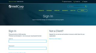 Sign In | IntelliCorp | A Verisk Business